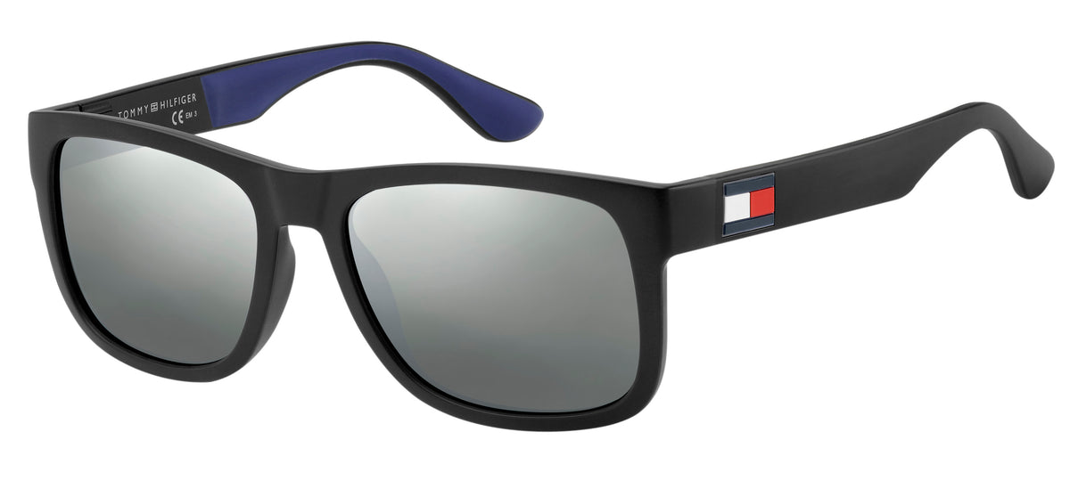 Tommy Hilfiger TH 1556/S Black Blue/ Silver Mirror Lens