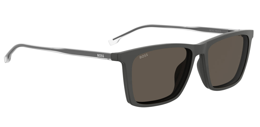 BOSS 1151/CS Matte Grey/ Green Polarized