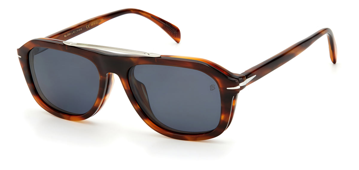 David Beckham DB 7006/G/CS Brown Horn/ Blue Lens