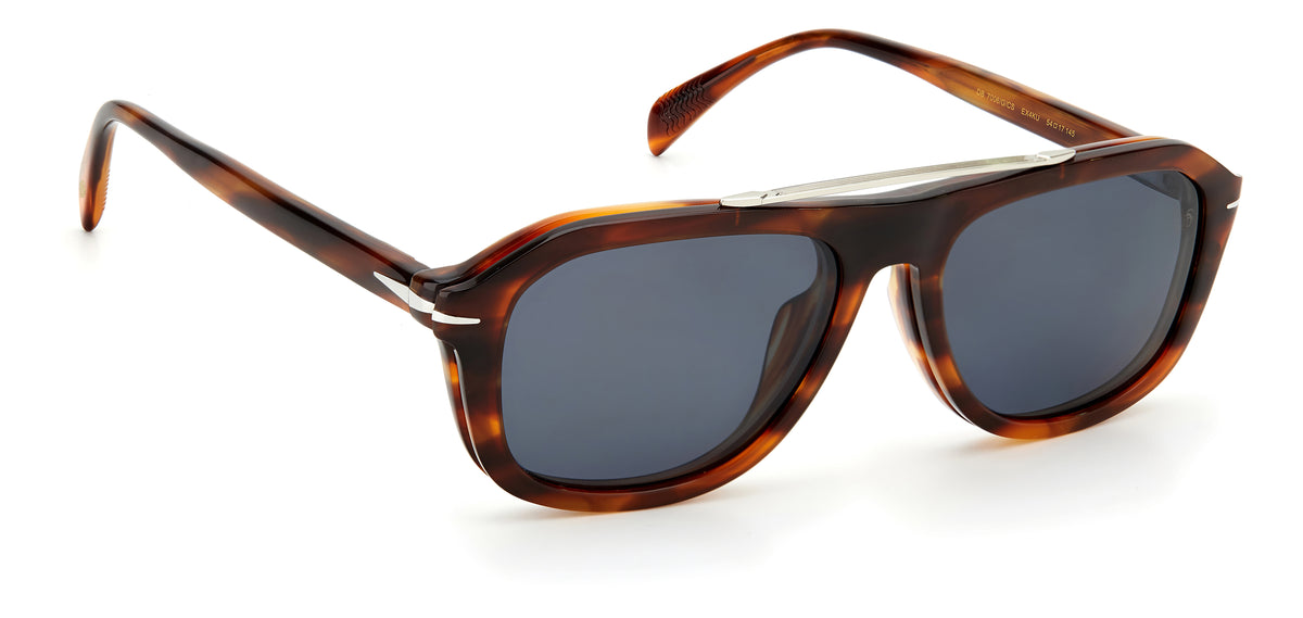 David Beckham DB 7006/G/CS Brown Horn/ Blue Lens