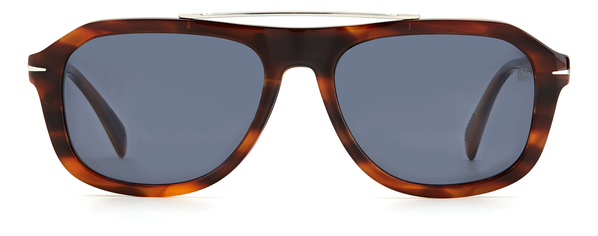 David Beckham DB 7006/G/CS Brown Horn/ Blue Lens