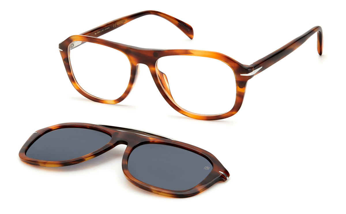 David Beckham DB 7006/G/CS Brown Horn/ Blue Lens