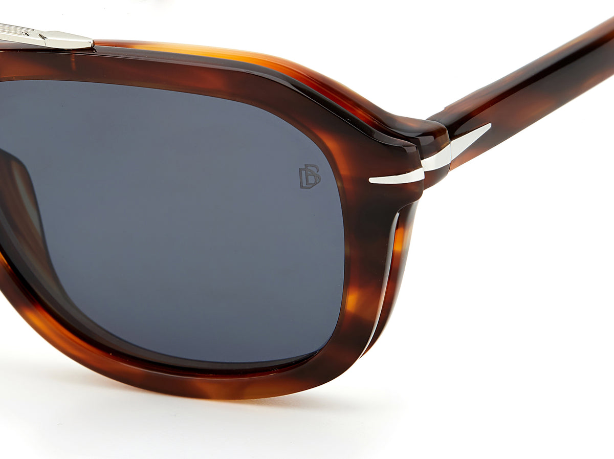 David Beckham DB 7006/G/CS Brown Horn/ Blue Lens