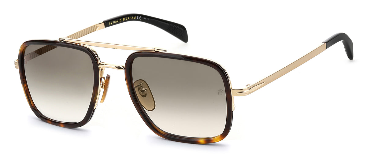 David Beckham DB 7002/S Gold Havana/ Green Lens