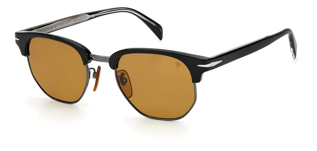 David Beckham DB 1002/S Black/ Brown Lens 51 / Glass Lens / Acetate