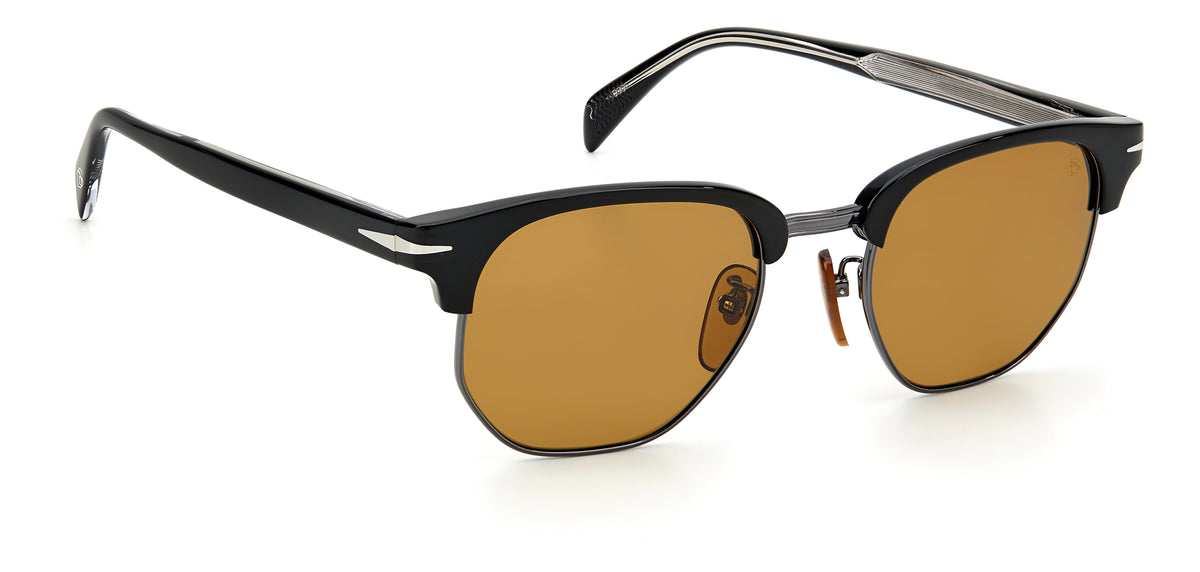 David Beckham DB 1002/S Black/ Brown Lens 51 / Glass Lens / Acetate