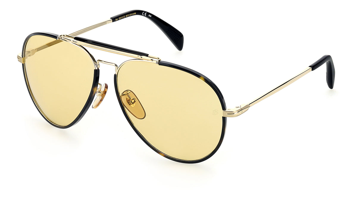 David Beckham Sunglasses DB 7003/S Gold/ Yellow Lens