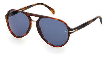 David Beckham Sunglasses DB 7005/S Red Havana/ Blue Lens