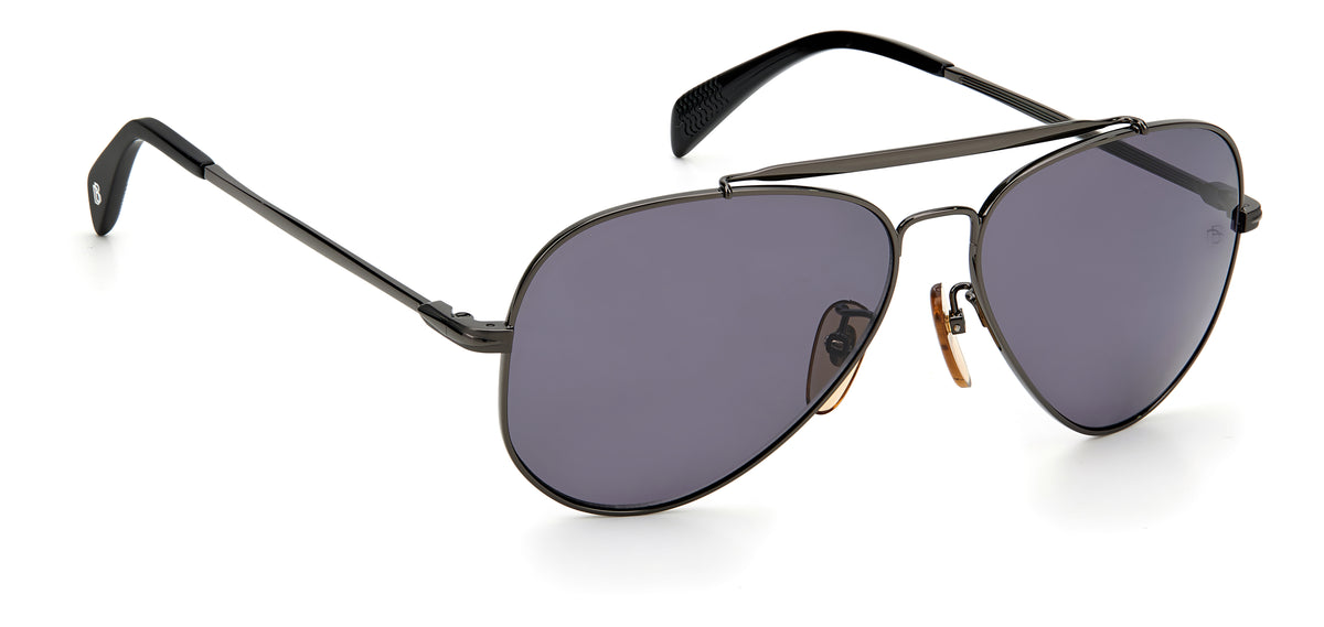 David Beckham DB 1008/S Brown Horn/ Blue Lens