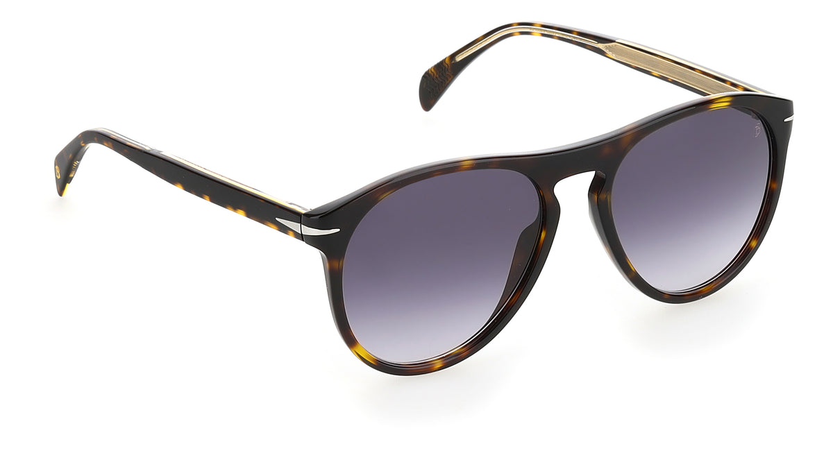 David Beckham DB 1008/S Brown Horn/ Blue Lens