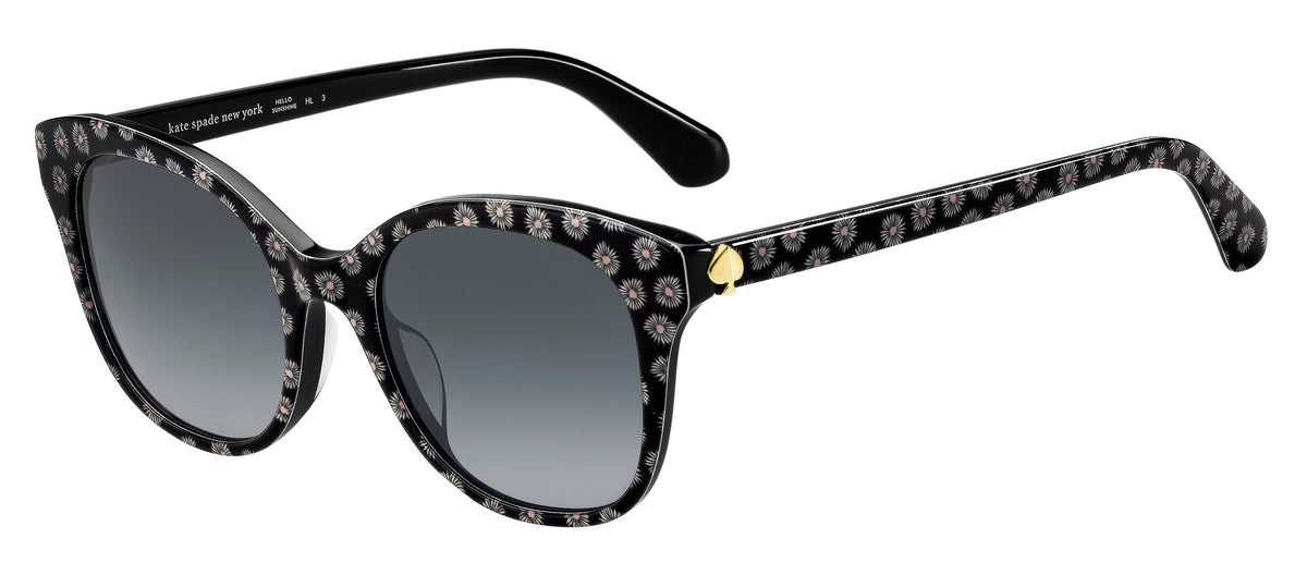 Kate Spade Bianka/G/S 203281 Black Pattern White/ Dark Grey Shaded
