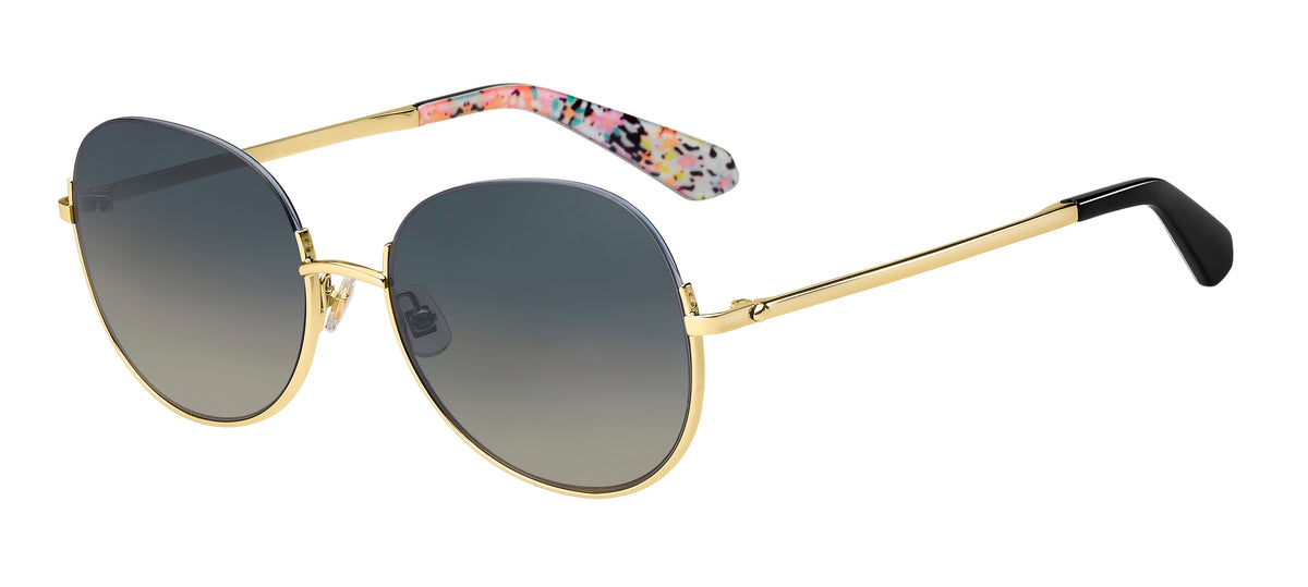 Kate Spade Astelle/G/S 203282 Gold Pattern Black/ Grey Shaded Polarized