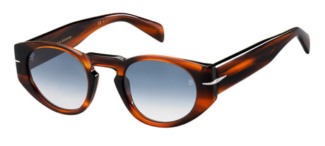 David Beckham Sunglasses DB 7033/S Brown Horn/ Blue Lens