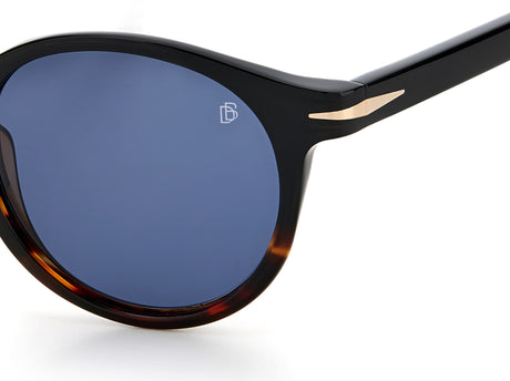 David Beckham DB 1036/S Black Horn/ Blue Lens
