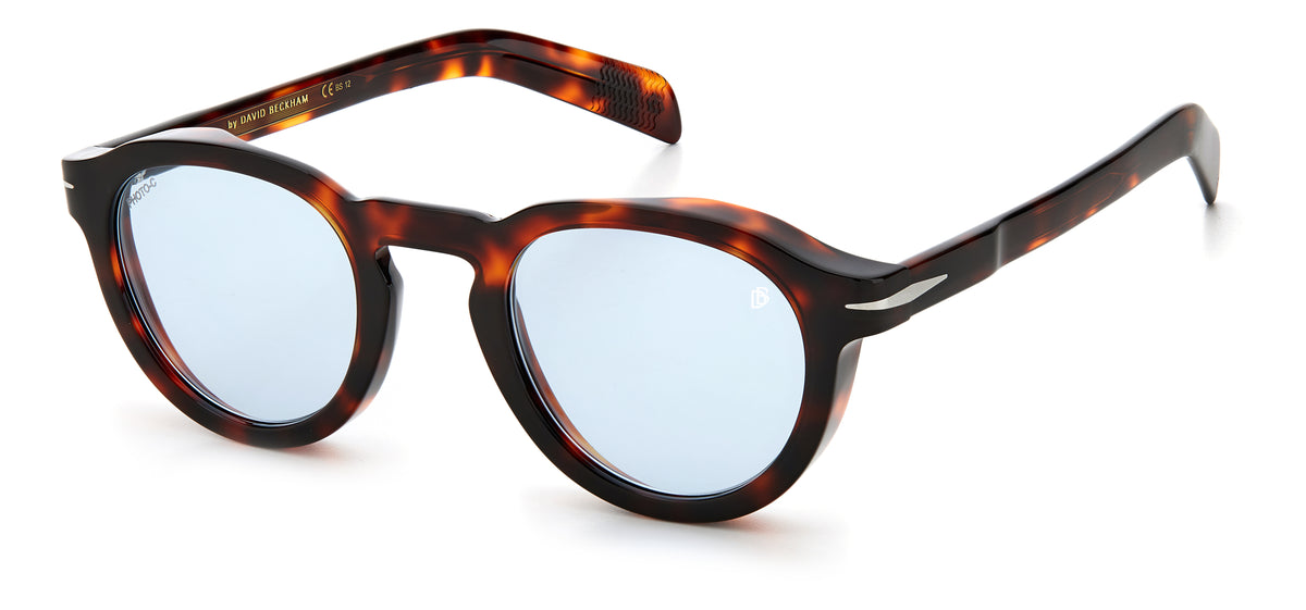 David Beckham DB 7029/S Red Havana/ Blue Lens
