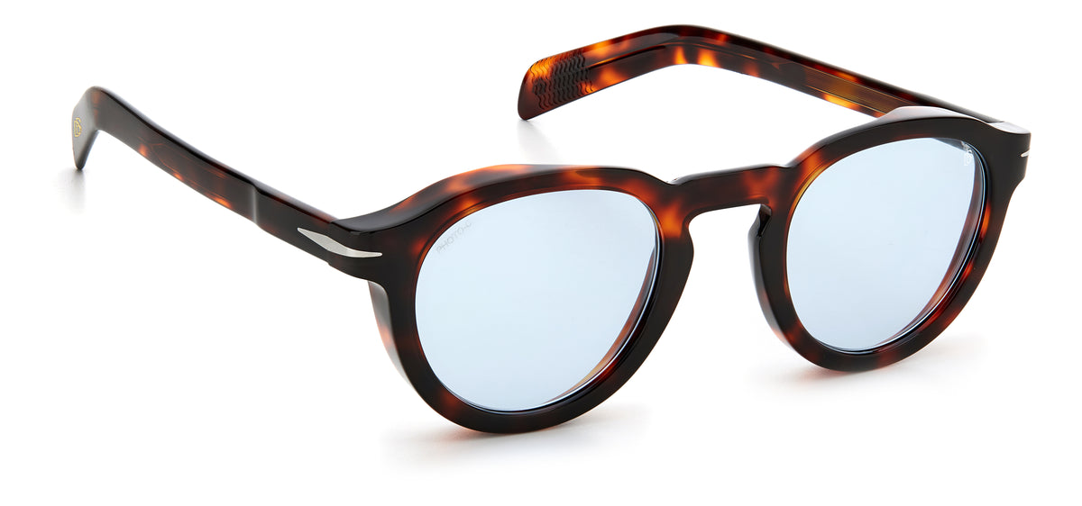 David Beckham DB 7029/S Red Havana/ Blue Lens
