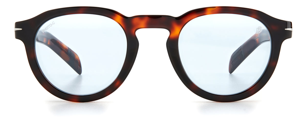 David Beckham DB 7029/S Red Havana/ Blue Lens