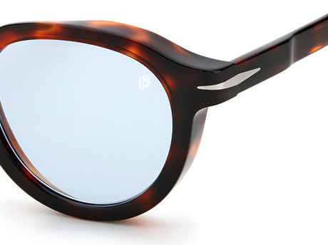 David Beckham DB 7029/S Red Havana/ Blue Lens