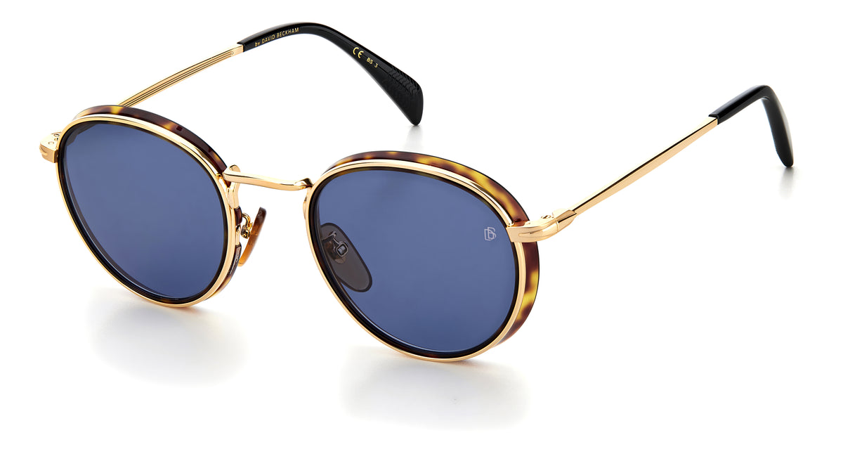 David Beckham DB 1033/S Havana Gold/ Blue Lens