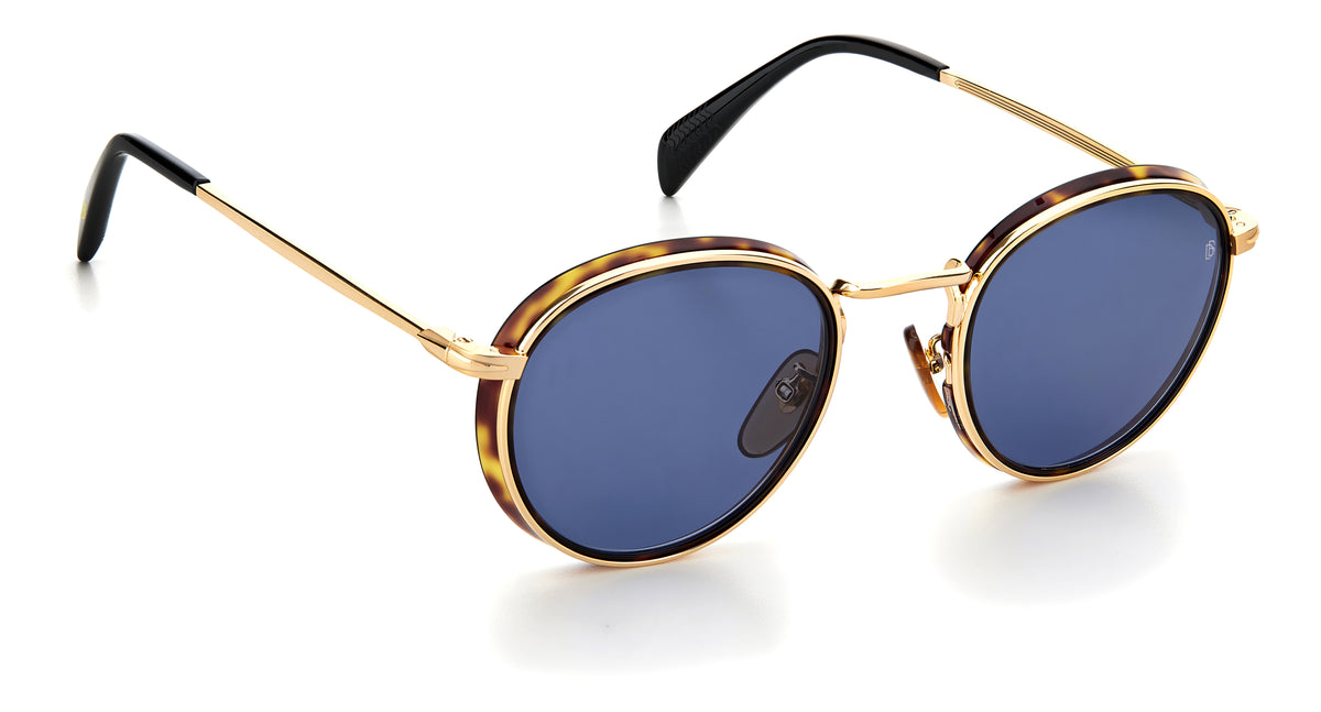David Beckham DB 1033/S Havana Gold/ Blue Lens