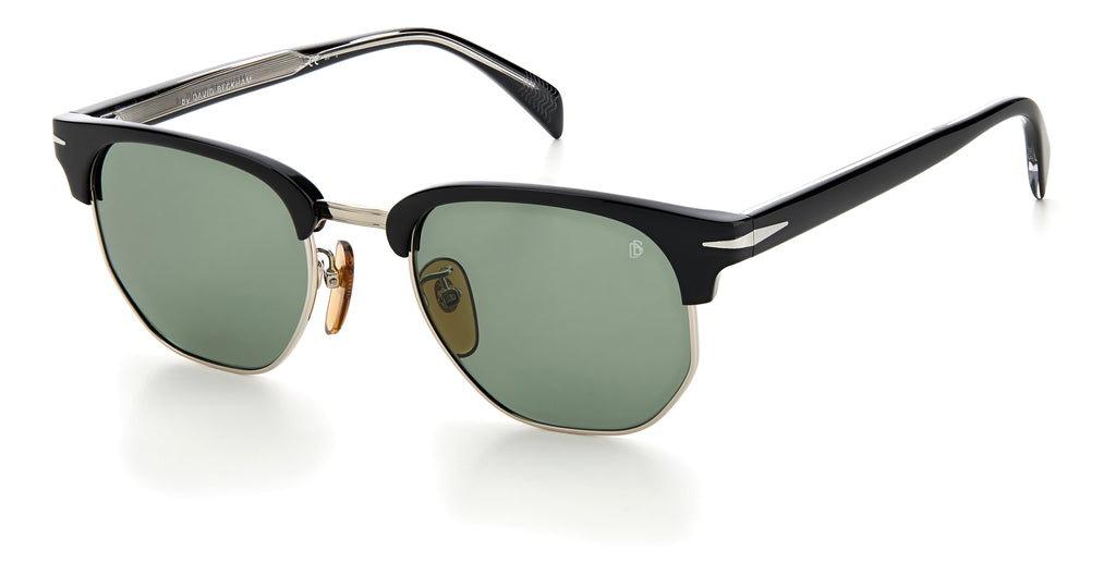 David Beckham Sunglasses DB 1002/S Black Ruthenium/ Green Lens