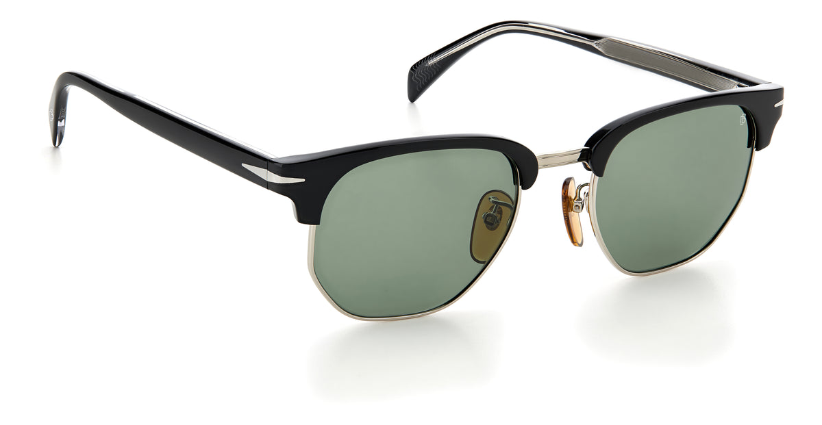David Beckham DB 1002/S Black Ruthenium/ Green Lens 51 / Glass Lens / Acetate