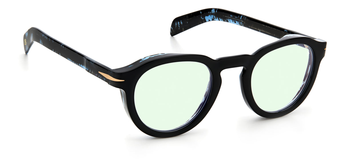 David Beckham DB 7029/S-48-9ZJ BKBLUHORN G6 BLU AS =