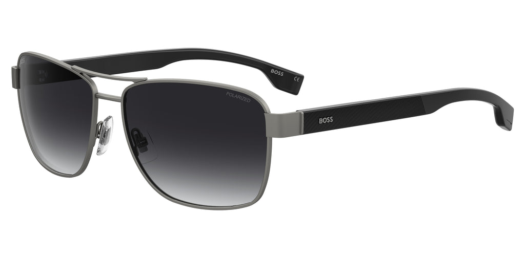 Hugo Boss BOSS 1240/S Matte Dark Ruthenium/ Grey Shaded Polarized 60 / Plastic / Metal