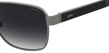 Hugo Boss BOSS 1240/S Matte Dark Ruthenium/ Grey Shaded Polarized 60 / Plastic / Metal