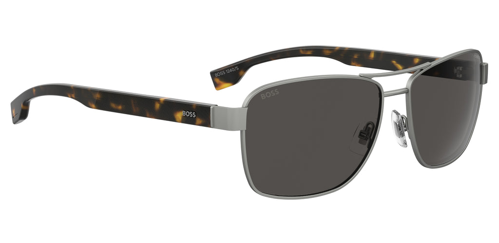 BOSS 1240/S R81 60 70 Matte Ruthenium 
Brown Lenses