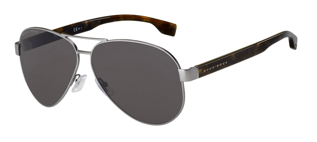 BOSS 1241/S R81 63 70 Matte Ruthenium 
Brown Lenses