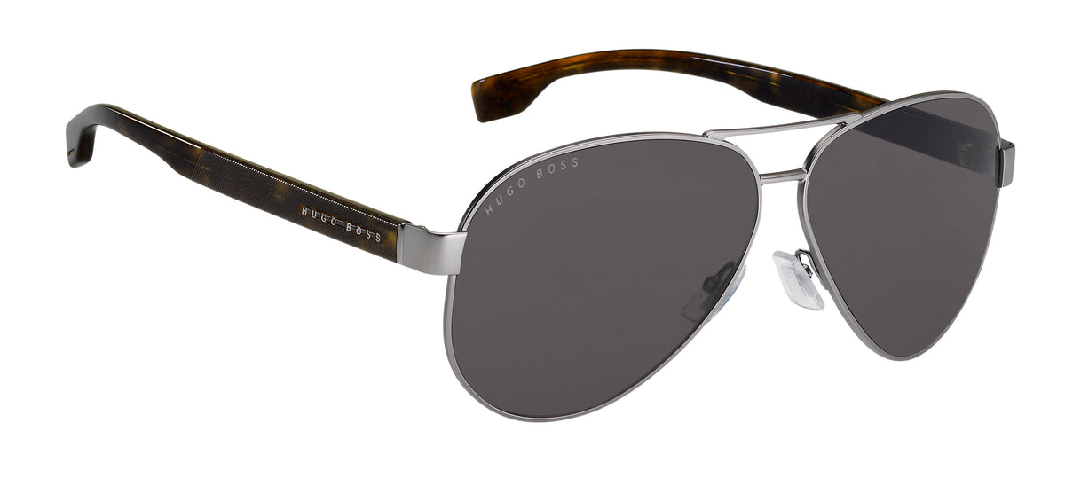 BOSS 1241/S R81 63 70 Matte Ruthenium 
Brown Lenses