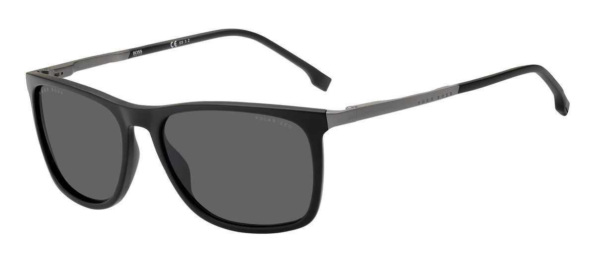 BOSS 1241/S R80 63 WJ Matte Dark Ruthenium 
Grey Gradient Polarised Lenses