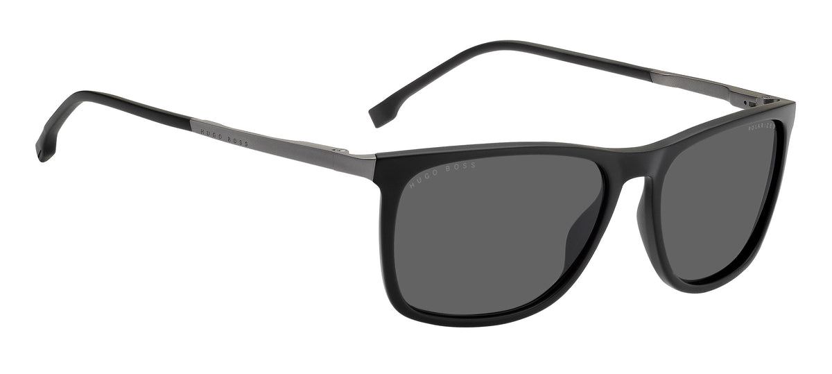 BOSS 1241/S R80 63 WJ Matte Dark Ruthenium 
Grey Gradient Polarised Lenses