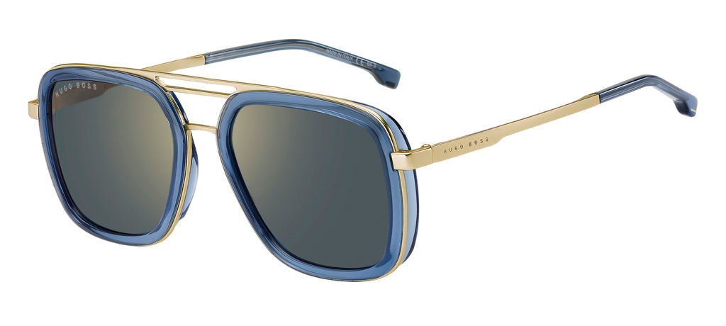 BOSS 1235/S Blue Gold/ Gold Mirror 55 / Polyester / Metal