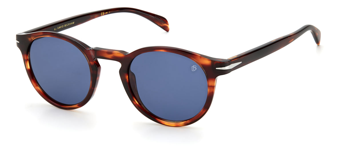 David Beckham DB 1036/S Red Havana/ Blue Lens