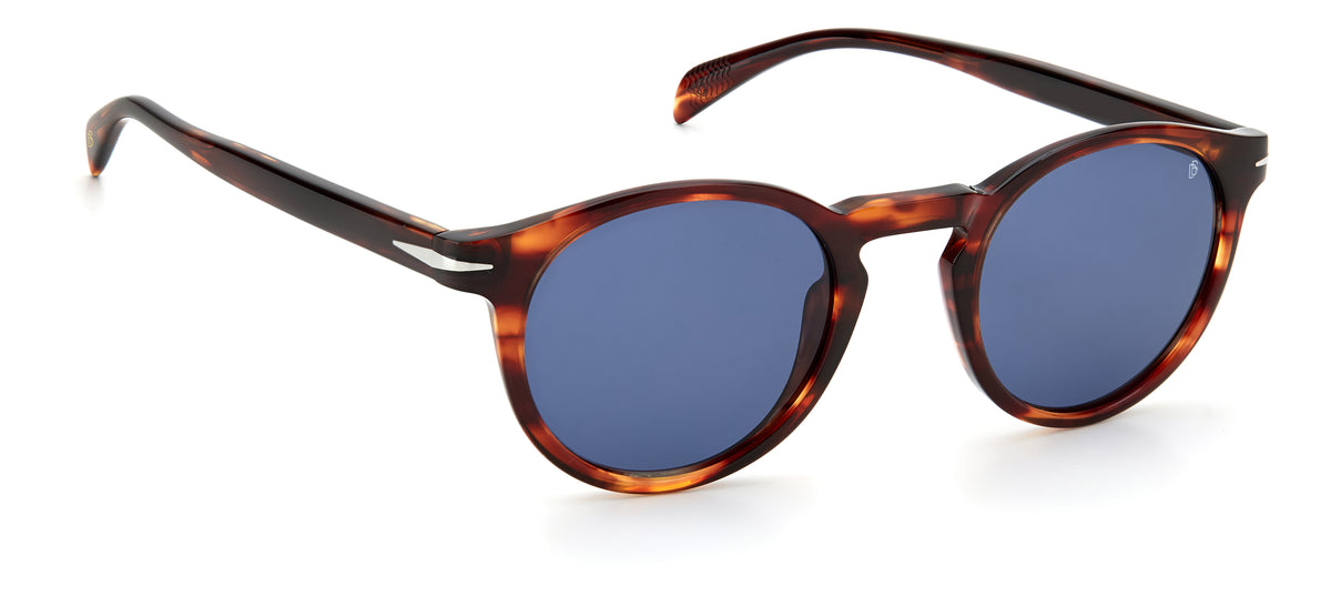 David Beckham DB 1036/S Red Havana/ Blue Lens
