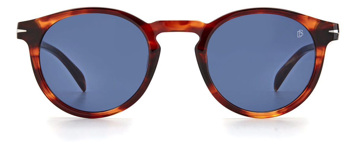 David Beckham DB 1036/S Red Havana/ Blue Lens