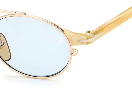 David Beckham DB 1042/S Gold Beige Horn/ Dark Blue