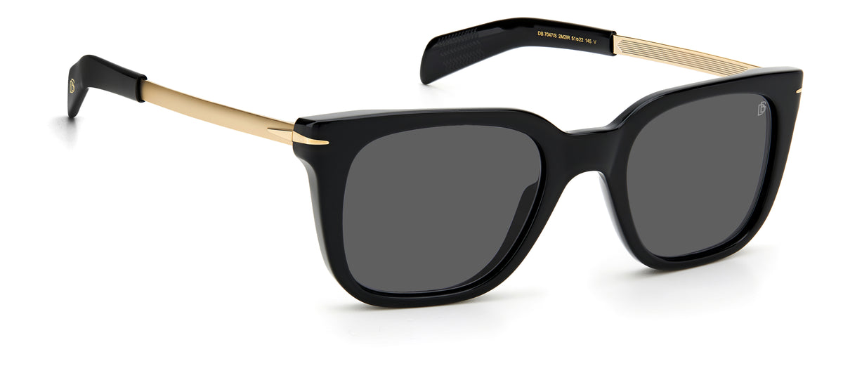 David Beckham DB 7047/S Black Gold/ Grey Polarized