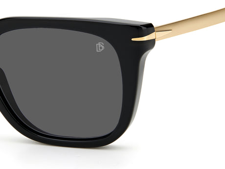David Beckham DB 7047/S Black Gold/ Grey Polarized