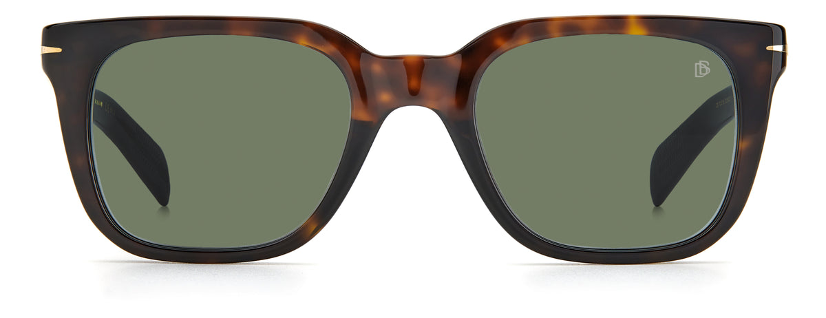 David Beckham DB 7047/S Dark Havana Gold/ Green Lens