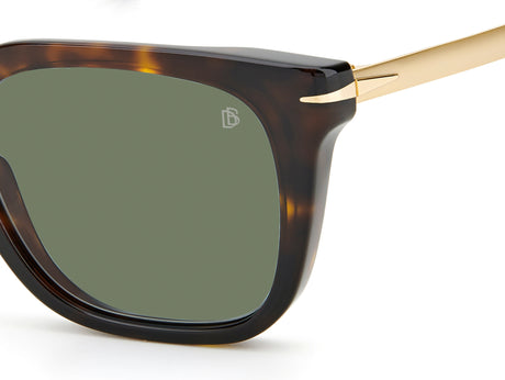 David Beckham DB 7047/S Dark Havana Gold/ Green Lens