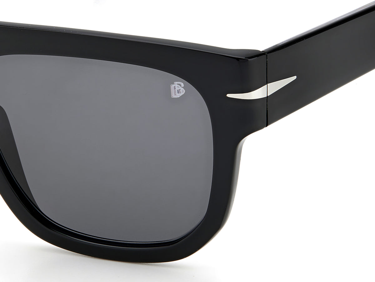 David Beckham DB 7044/S Black Horn/ Grey Lens 54 / Plastic / Acetate