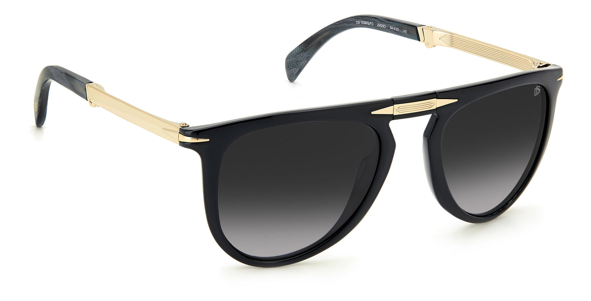 David Beckham DB 1039/S/FD Black Gold/ Blue Gold Mirror