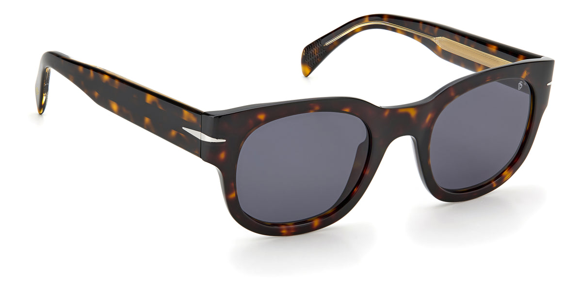 David Beckham DB 7044/S Black Horn/ Grey Lens 54 / Plastic / Acetate