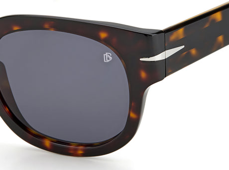 David Beckham DB 7044/S Black Horn/ Grey Lens 54 / Plastic / Acetate