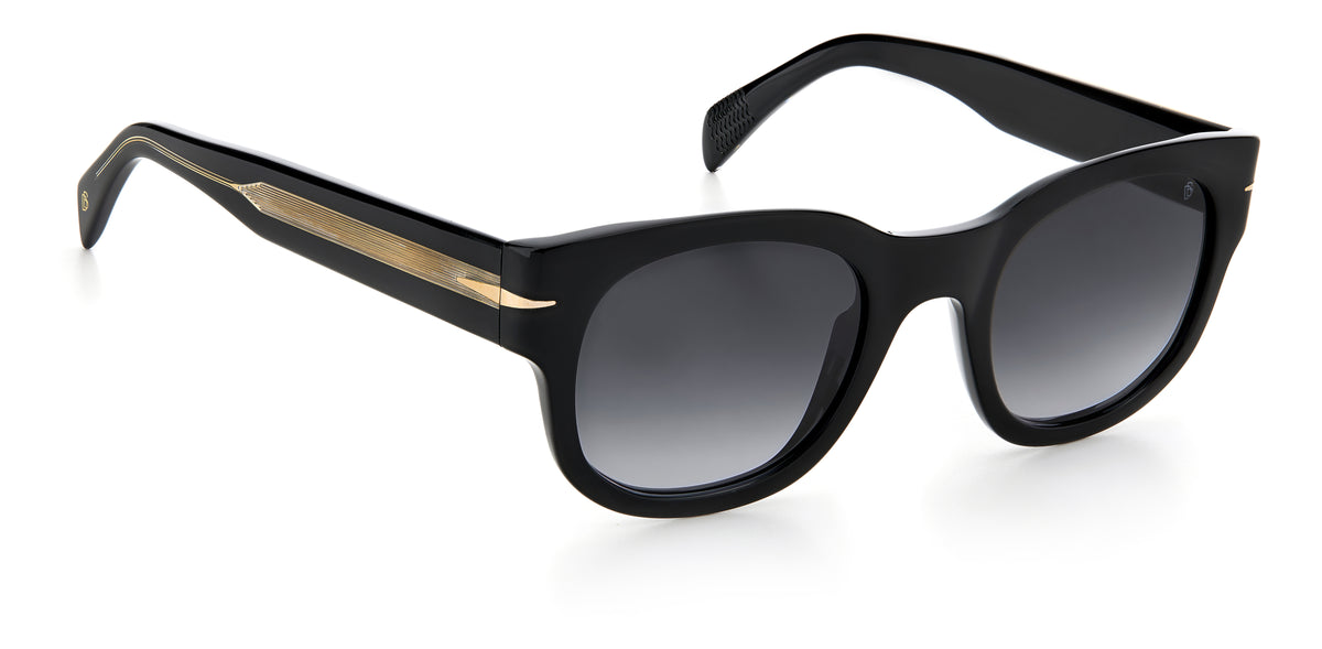 David Beckham DB 7046/S Black Horn/ Green Lens