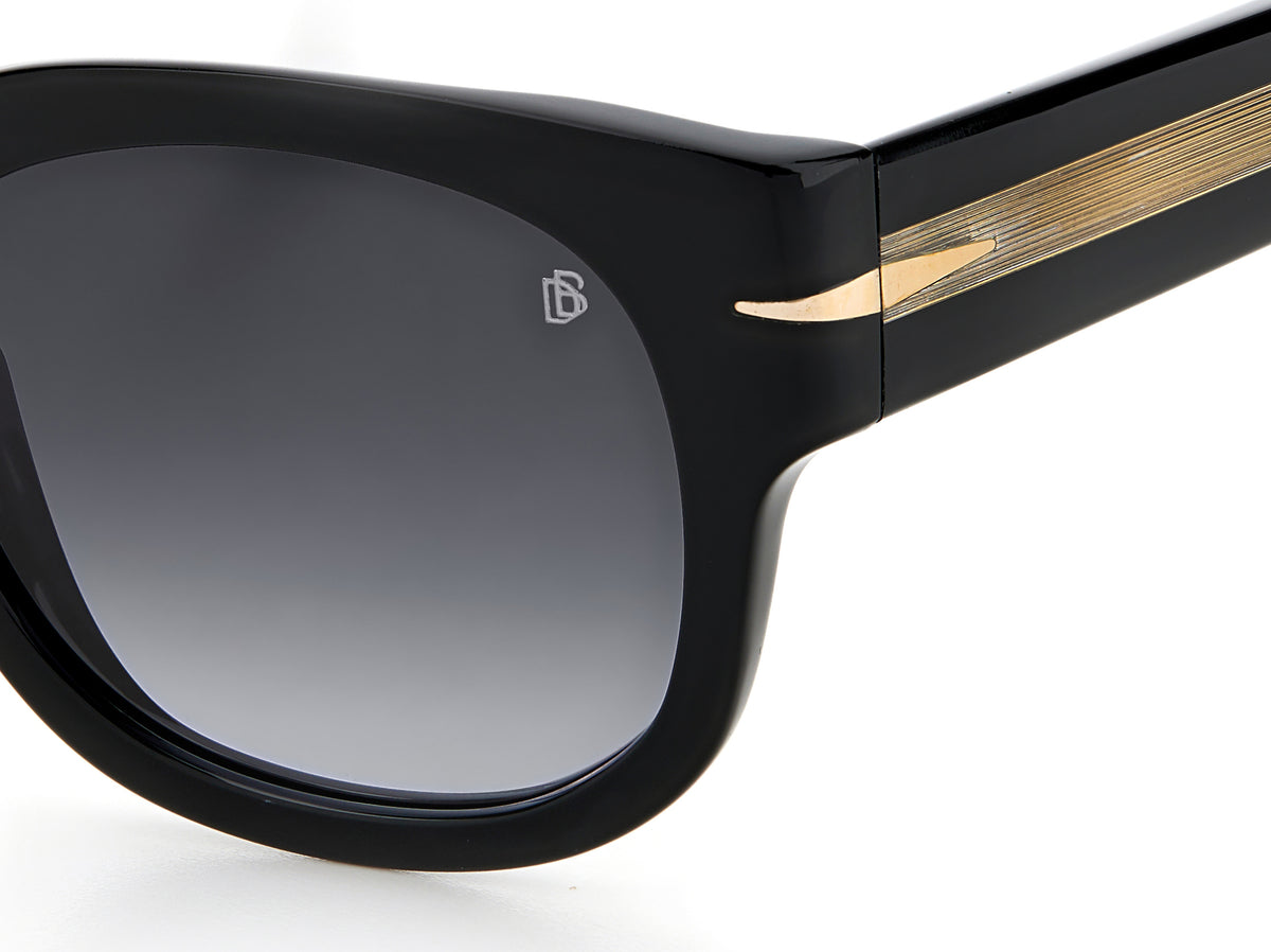 David Beckham DB 7046/S Black Horn/ Green Lens