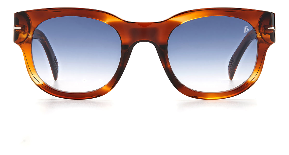 David Beckham DB 7046/S Black Horn/ Green Lens
